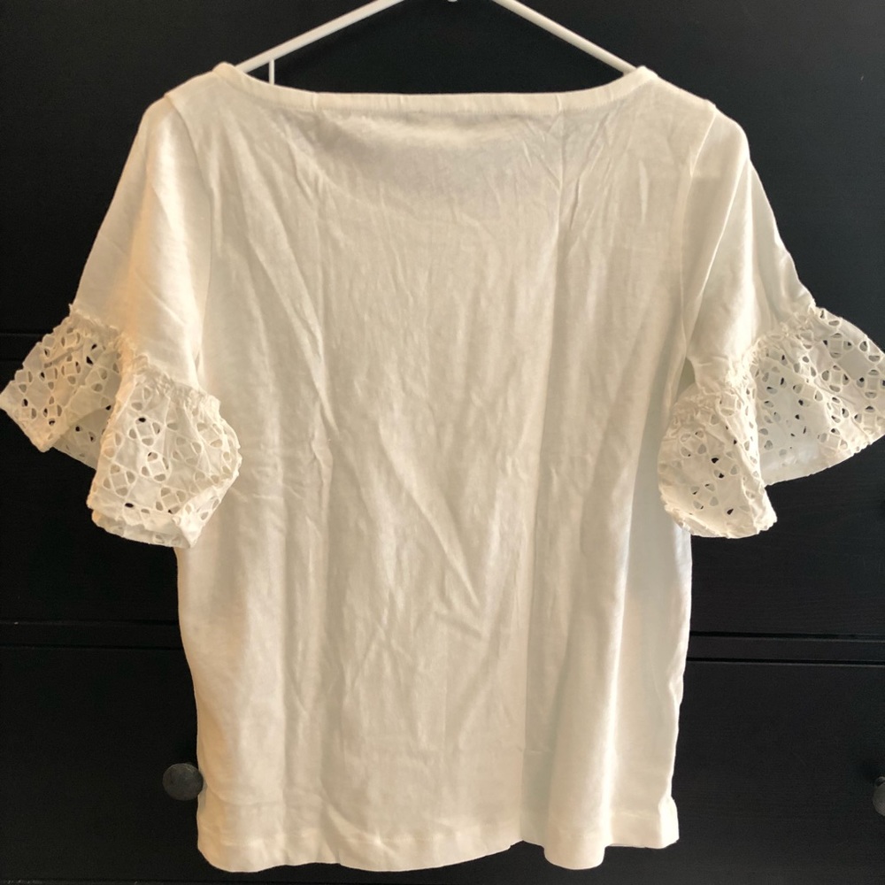 ❌❌SOLD❌❌ J.Crew Factory Ruffle Sleeve Top, Small - Picture 4 of 6
